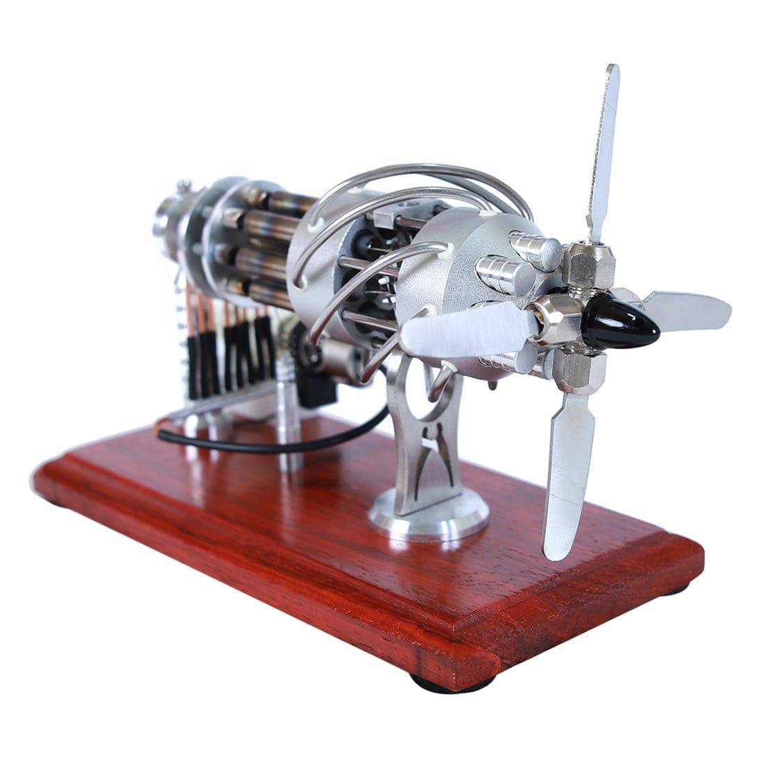 16 Cylinder Hot Air Stirling Engine Model Generator | Swashplate Mechanical Physics STEM Gift