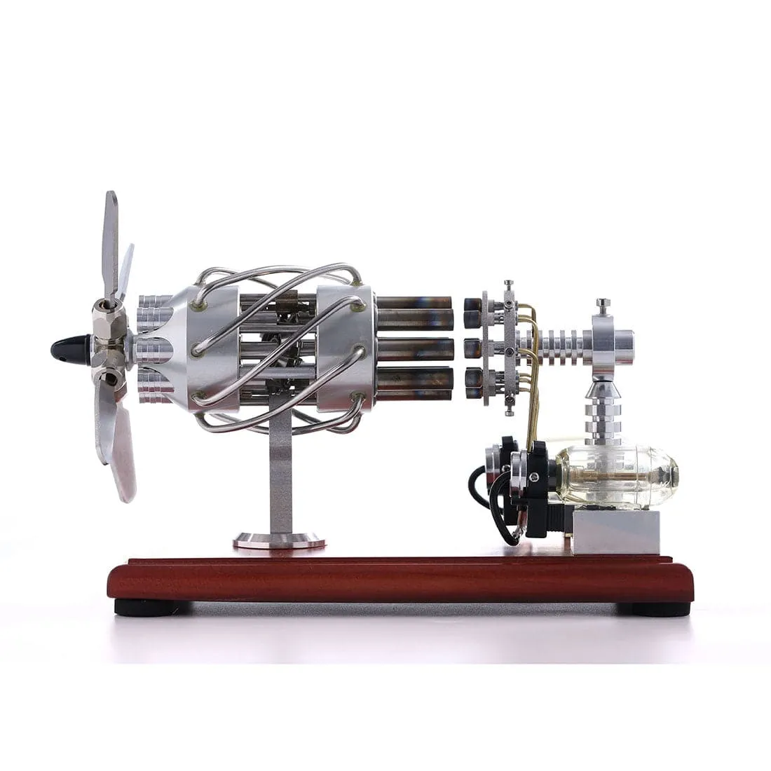 16 Cylinder Swash Plate Stirling Engine Model Dual Fuel Gas Generator Physics Experiment Toy