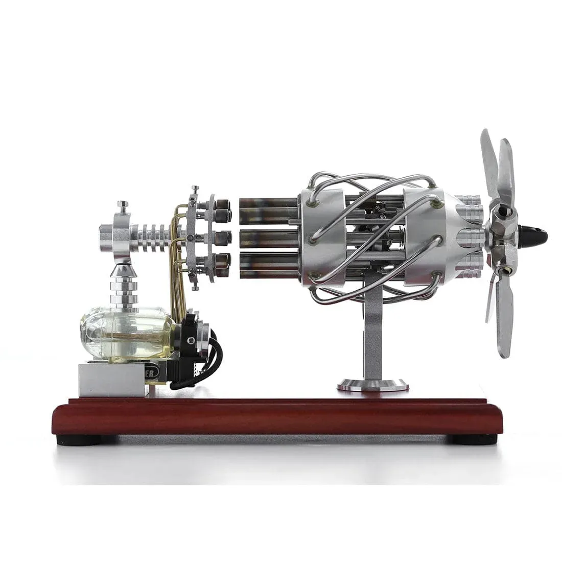 16 Cylinder Swash Plate Stirling Engine Model Dual Fuel Gas Generator Physics Experiment Toy