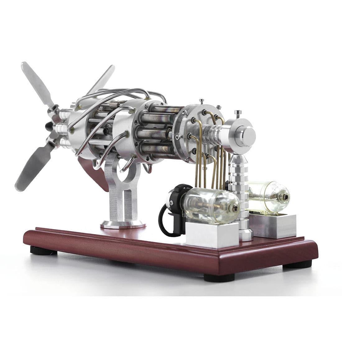 16 Cylinder Swash Plate Stirling Engine Model Dual Fuel Gas Generator Physics Experiment Toy