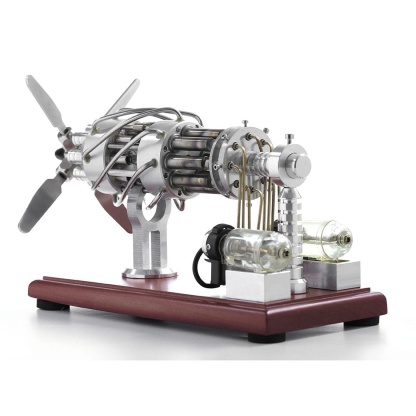 16 Cylinder Swash Plate Stirling Engine Model Dual Fuel Gas Generator Physics Experiment Toy