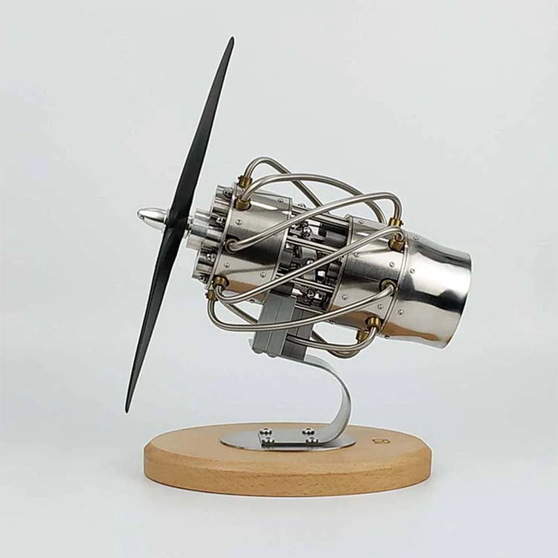 16 Cylinder Swash Plate Stirling Engine Model Metal Butane Powered Kinetic Art 1800RPM