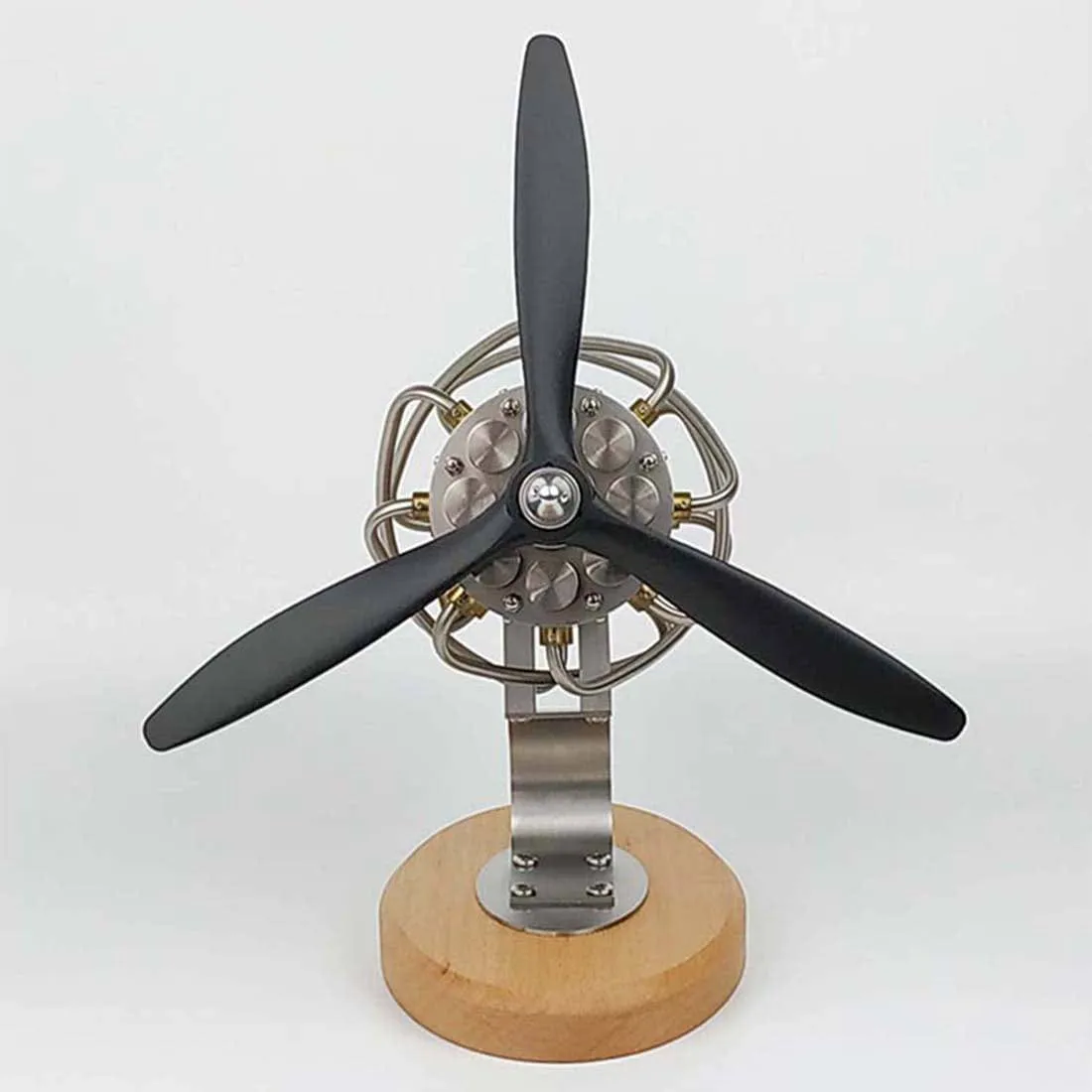 16 Cylinder Swash Plate Stirling Engine Model Metal Butane Powered Kinetic Art 1800RPM