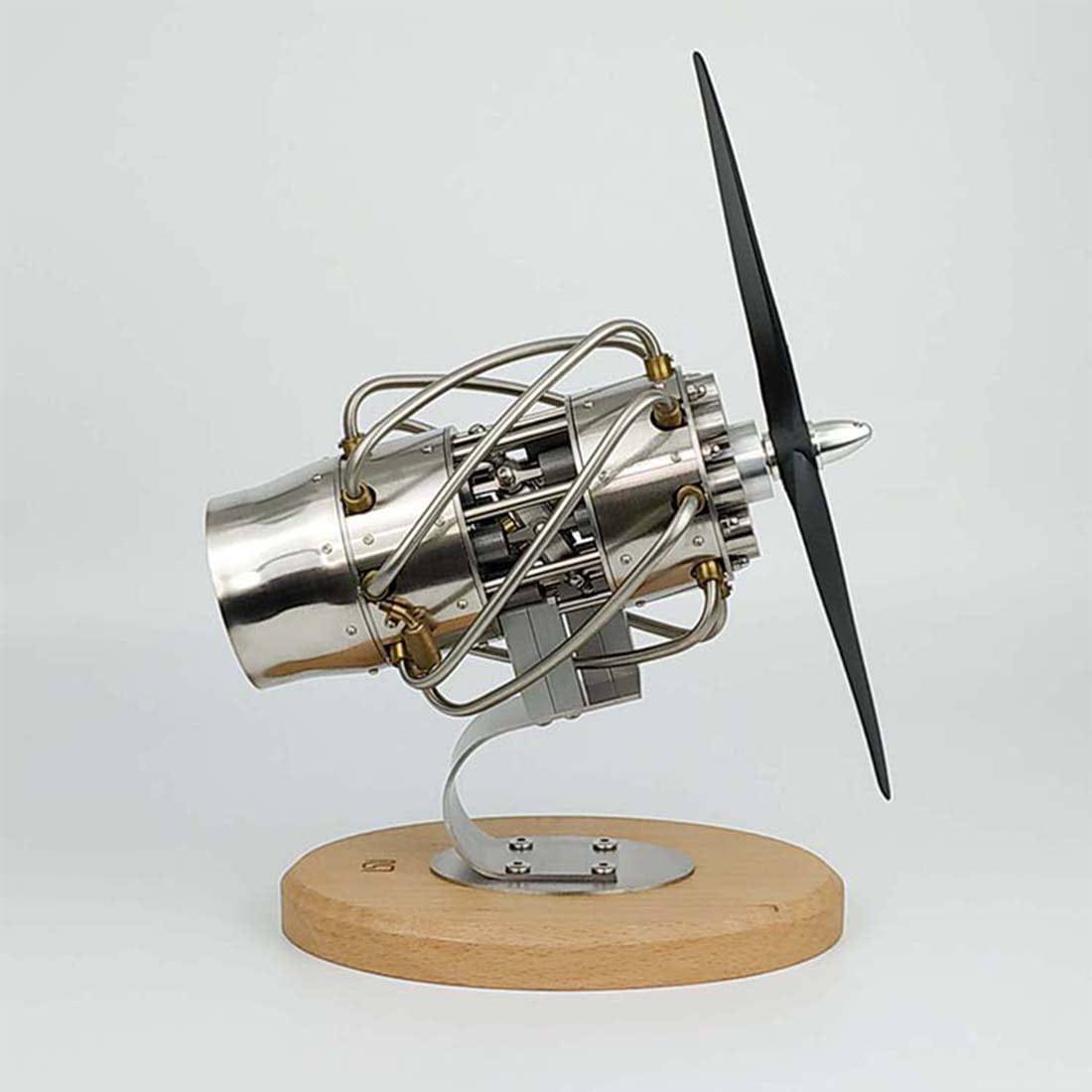 16 Cylinder Swash Plate Stirling Engine Model Metal Butane Powered Kinetic Art 1800RPM