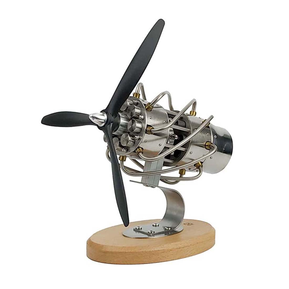 16 Cylinder Swash Plate Stirling Engine Model Metal Butane Powered Physics Art