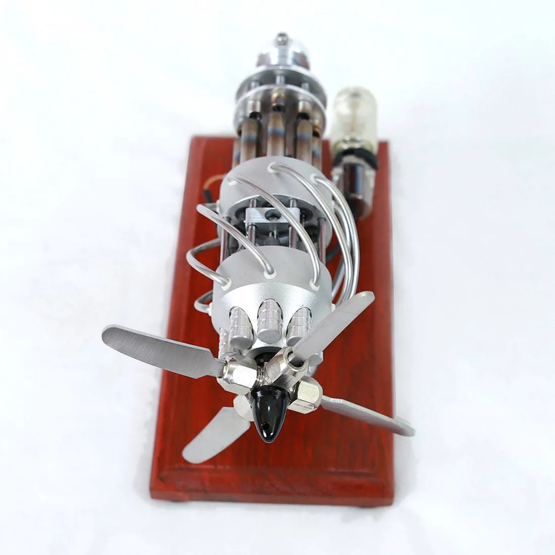 16 Cylinder Swash Plate Stirling Engine Model Stainless Steel Generator Physics Experiment Toy