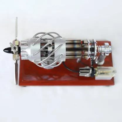 16 Cylinder Swash Plate Stirling Engine Model Stainless Steel Generator Physics Experiment Toy