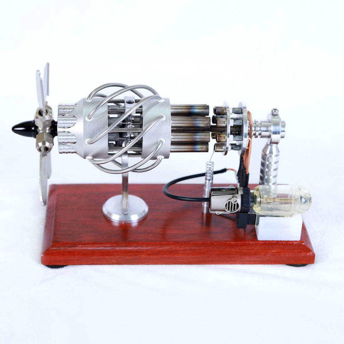 16 Cylinder Swash Plate Stirling Engine Model Stainless Steel Generator Physics Experiment Toy