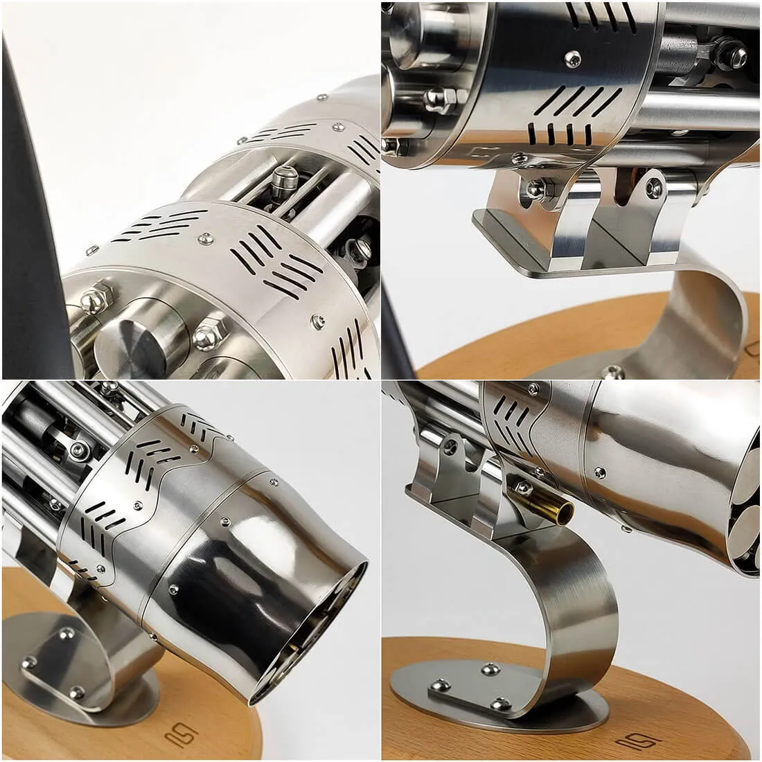 16 Cylinder Swashplate Stirling Engine Model Metal Butane Powered Kinetic Art Generator