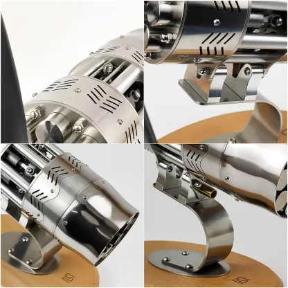16 Cylinder Swashplate Stirling Engine Model Metal Butane Powered Kinetic Art Generator