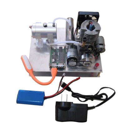Electric Start 2-Stroke Methanol Engine Generator Set 12V 20W DIY Power Plant