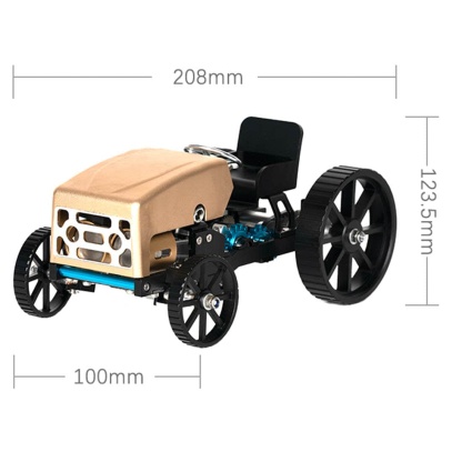 249-Piece All-Metal DIY Retro Car Assembly Kit Electric Mechanical Model Gift