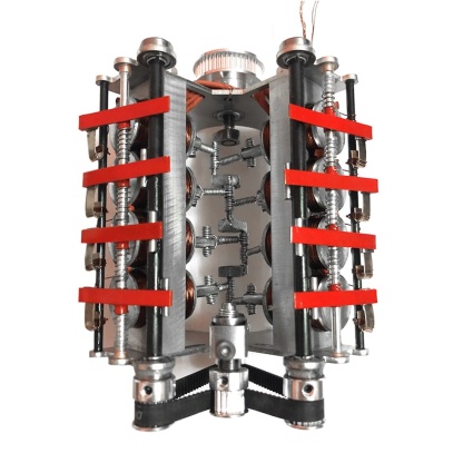24V V8 Electromagnetic Engine Model High Speed Physics Science STEM Gift