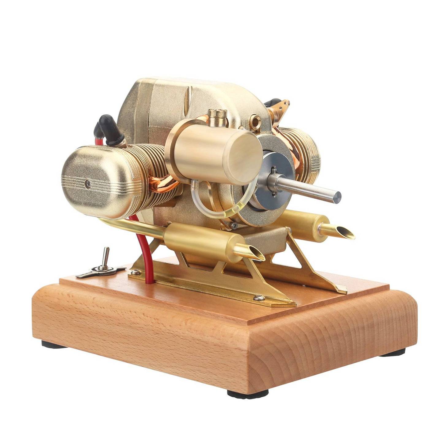 3.2cc Miniature Horizontally Opposed 2 Cylinder 4 Stroke Boxer Engine Model Gift