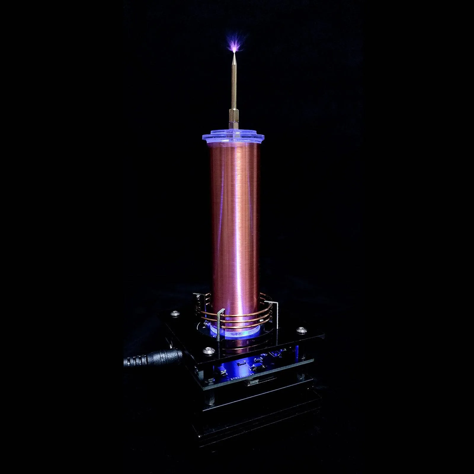 3-in-1 Musical Tesla Coil Plasma Speaker Kit Wireless Transmission Physics Toy with Rotating Arc