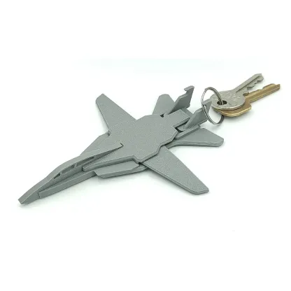 3D Printed F-14 Tomcat Fighter Jet Key Hook Holder with Moving Wings