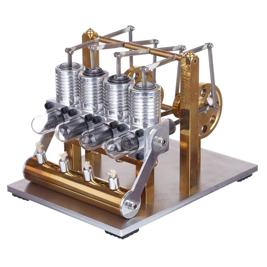 4 Cylinder Inline Stirling Engine Model External Combustion Physics Science Experiment Gift