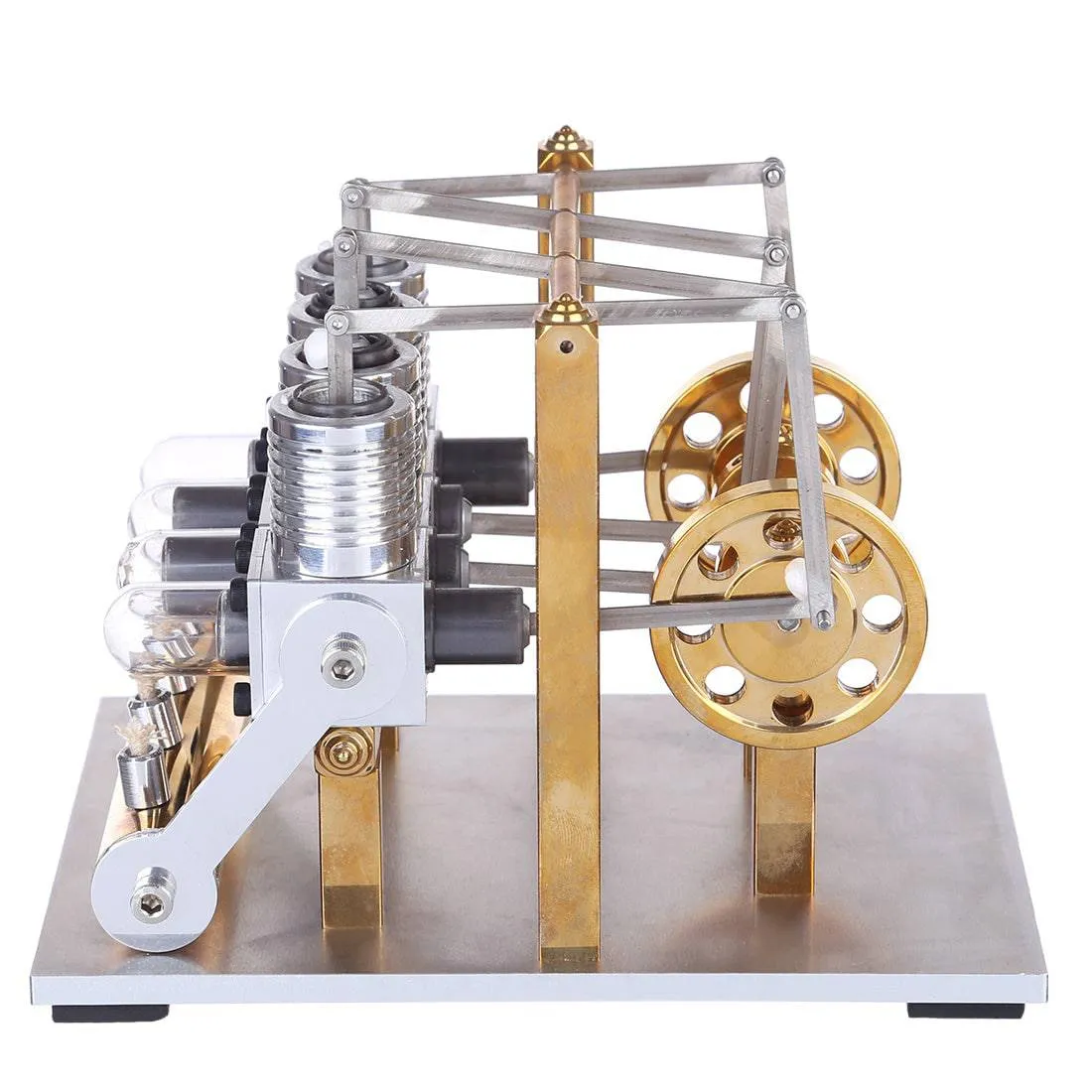 4 Cylinder Inline Stirling Engine Model External Combustion Physics Science Experiment Gift