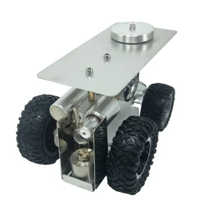 4 Wheels Stirling Engine Powered Tractor Model Car Physics Experiment Science Gift