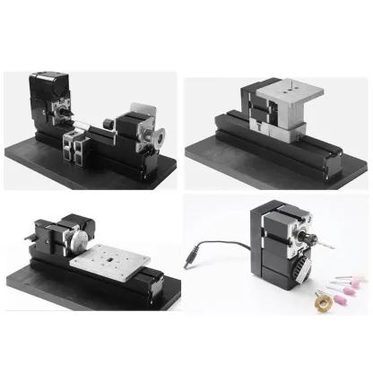 4 in 1 Mini Motorized Machine Tool Kit DIY Woodworking Lathe Sander Saw for Model Making