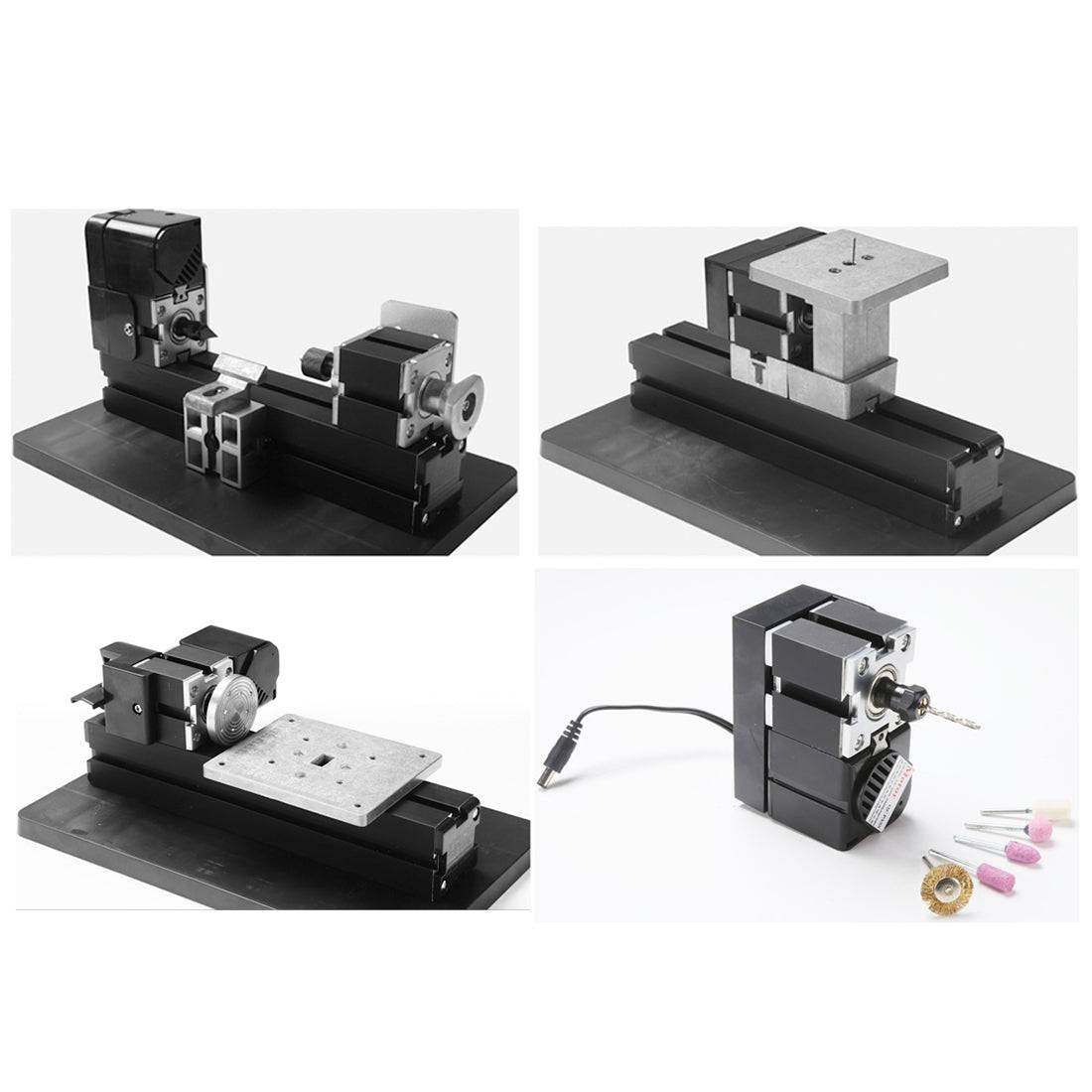 4 in 1 Mini Motorized Machine Tool Kit DIY Woodworking Lathe Sander Saw for Model Making