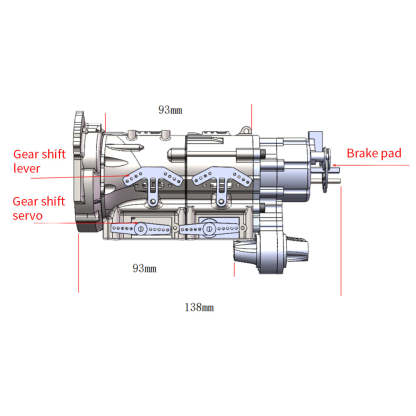 6-Speed Transmission Gearbox with High/Low Range Transfer Case for CISON V8 Engine Model