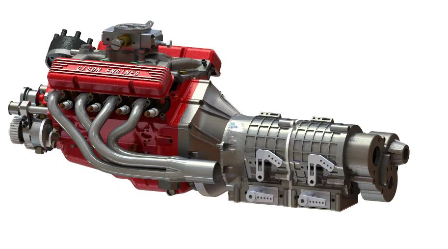 6-Speed Transmission Gearbox with High/Low Range Transfer Case for CISON V8 Engine Model