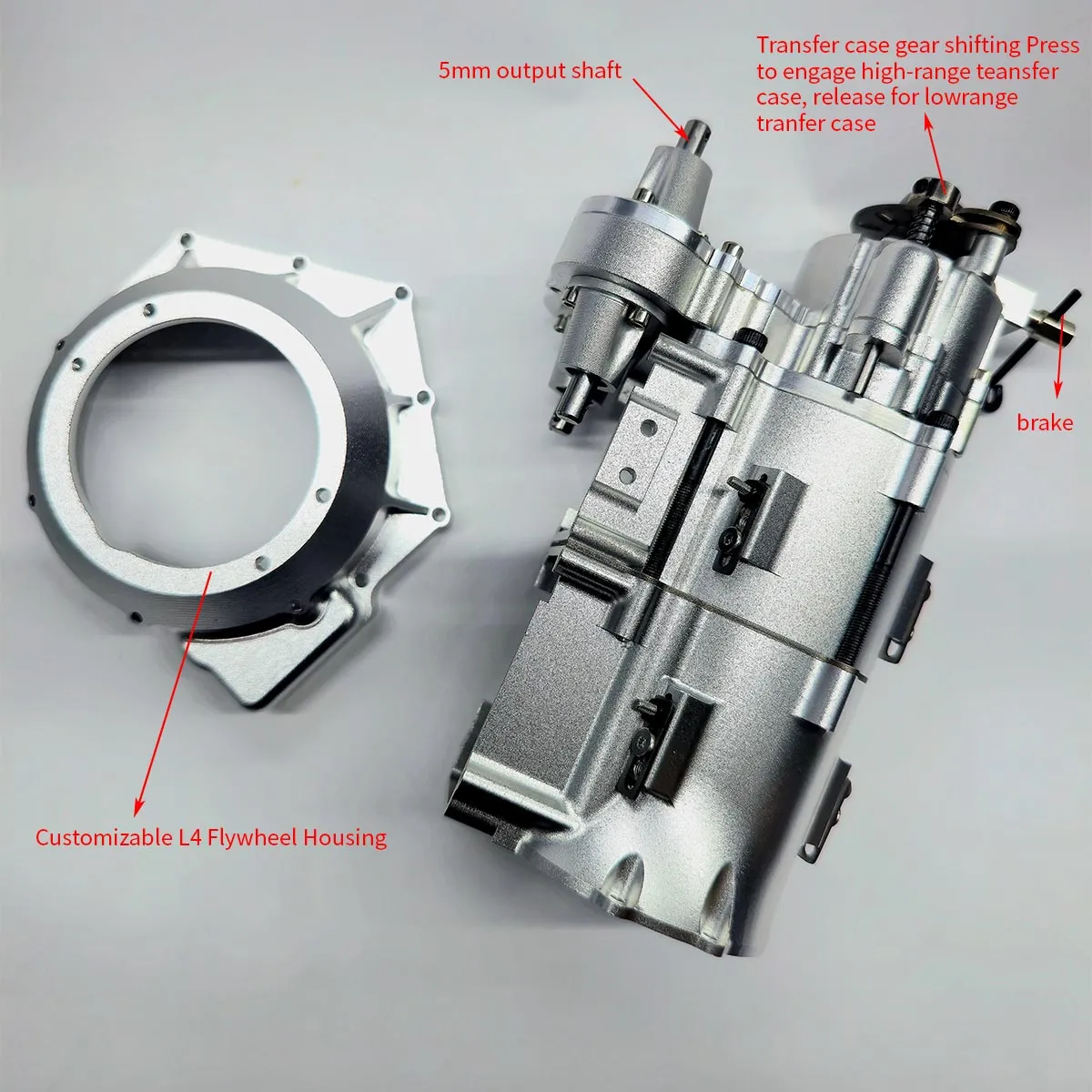 6-Speed Transmission Gearbox with High/Low Range Transfer Case for CISON V8 Engine Model