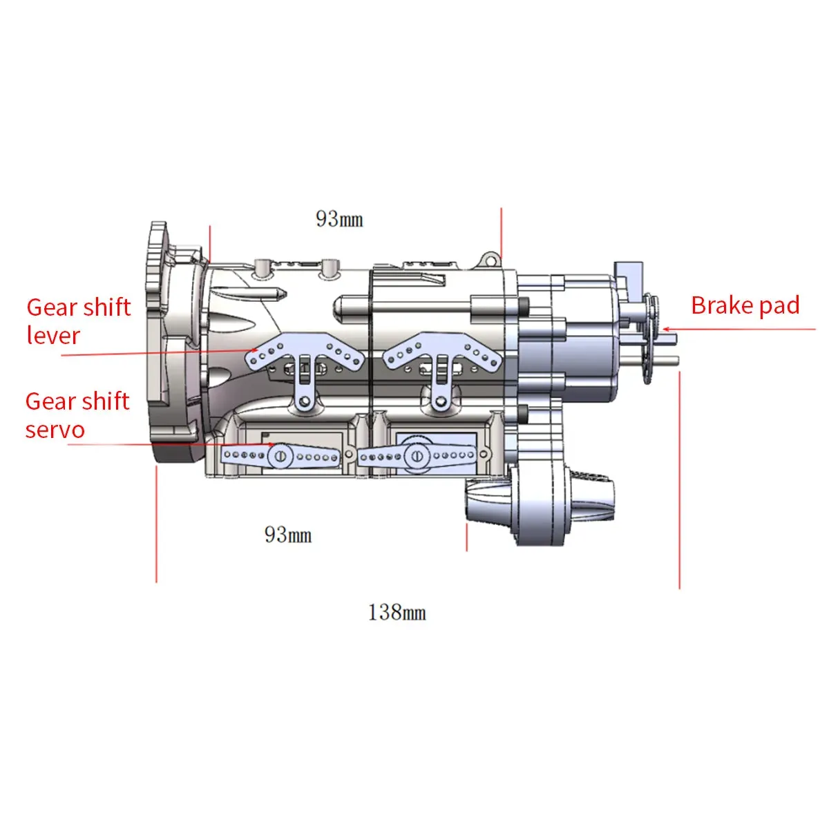 6-Speed Transmission Gearbox with High/Low Range Transfer Case for CISON V8 Engine Model