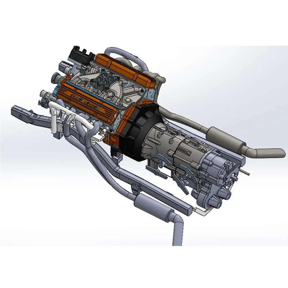 6-Speed Transmission Gearbox with High/Low Range Transfer Case for CISON V8 Engine Model