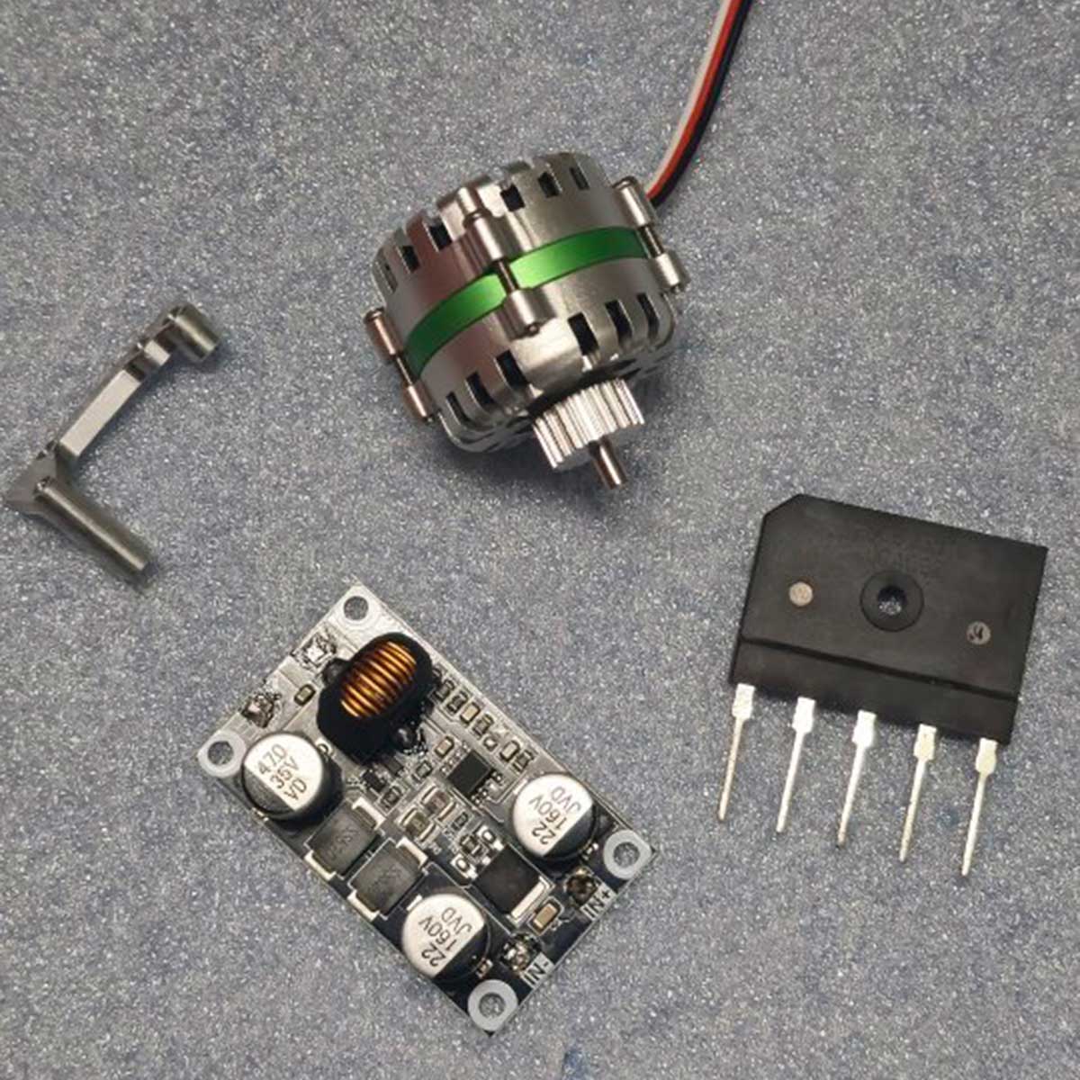 68W High-Power Micro Alternator Generator Kit with Rectifier for CISON V8 Engine DIY Upgrade