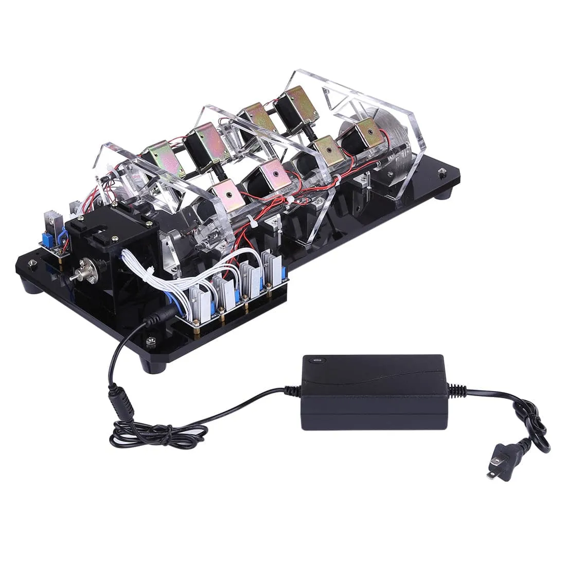 8-Coil High Power Electromagnetic Engine Model Brushless Motor Physics Science Education Toy