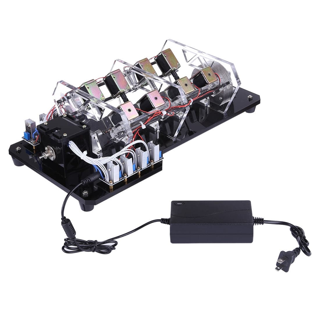 8-Coil High Power Electromagnetic Engine Model Brushless Motor Physics Science Education Toy