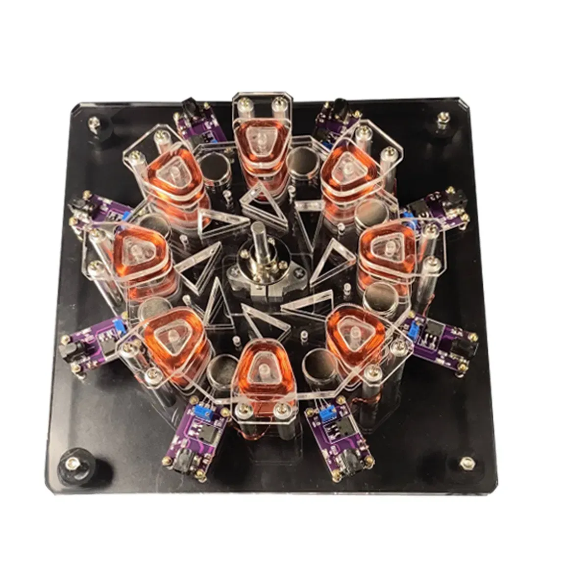 8-Stage Coil Star Disk Motor High Speed 10000RPM Physics Science Experiment Model