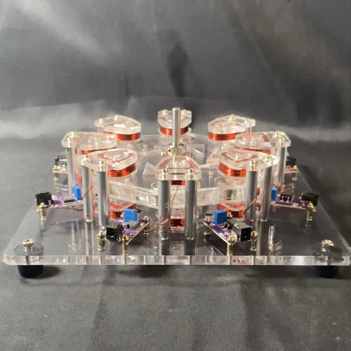 8-Stage Coil Star Disk Motor High Speed 10000RPM Physics Science Experiment Model