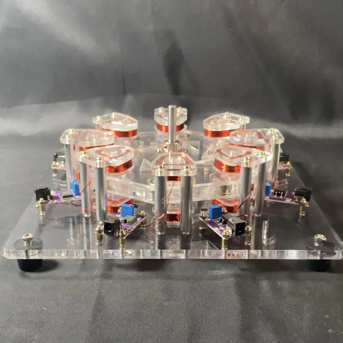 8-Stage Coil Star Disk Motor High Speed 10000RPM Physics Science Experiment Model