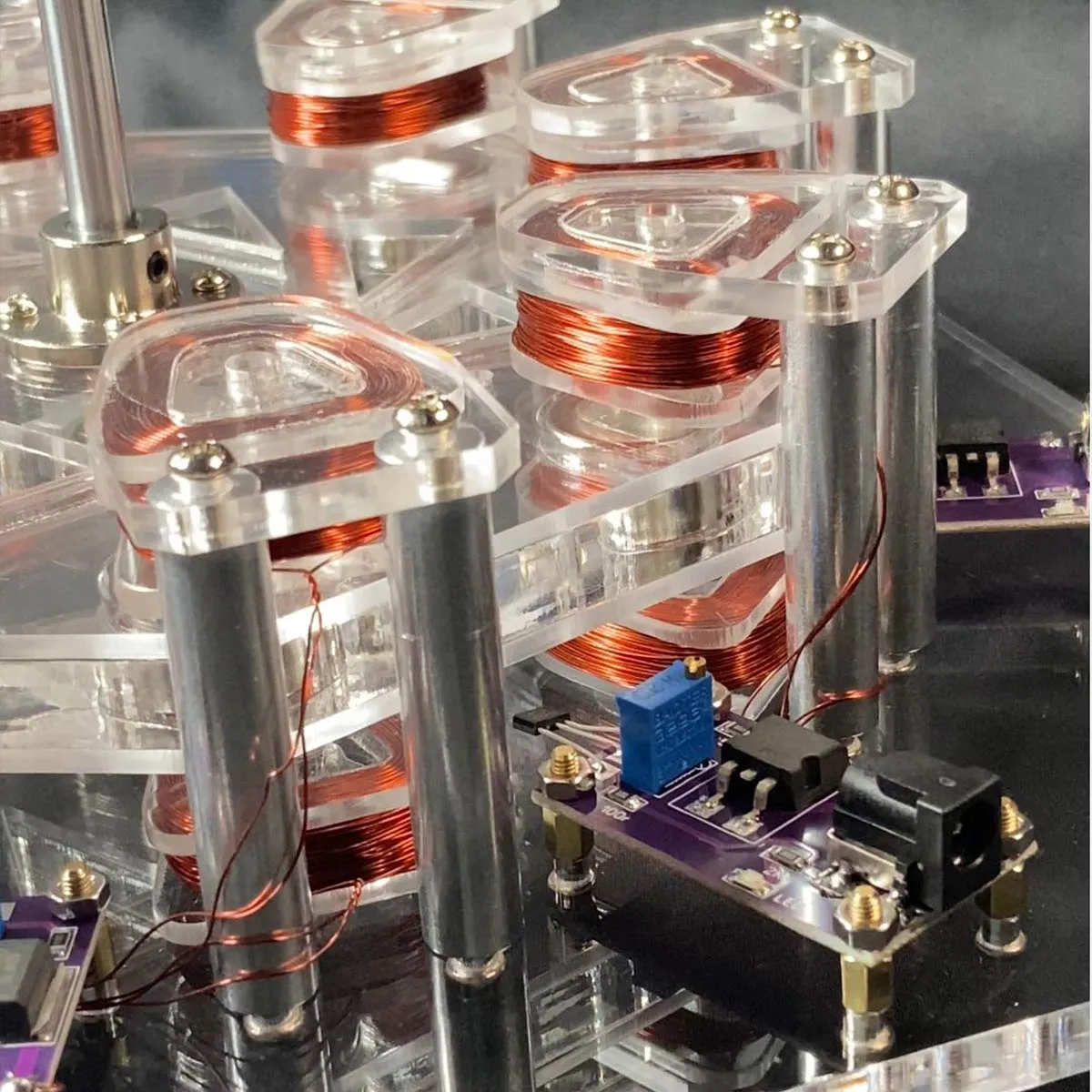 8-Stage Coil Star Disk Motor High Speed 10000RPM Physics Science Experiment Model