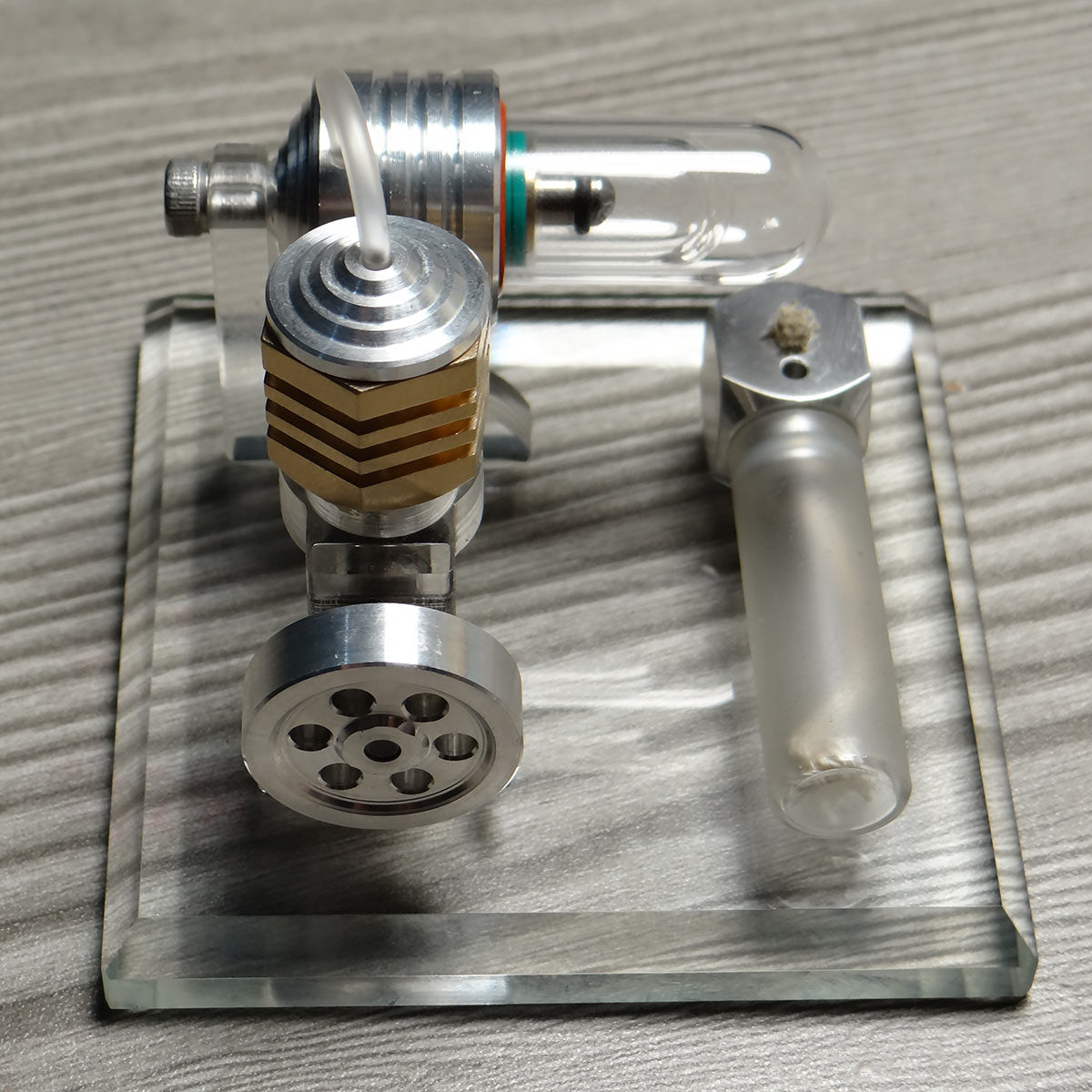 Adjustable Speed Stirling Engine Model Vertical Flywheel Physics Science Experiment Toy-helloworld7
