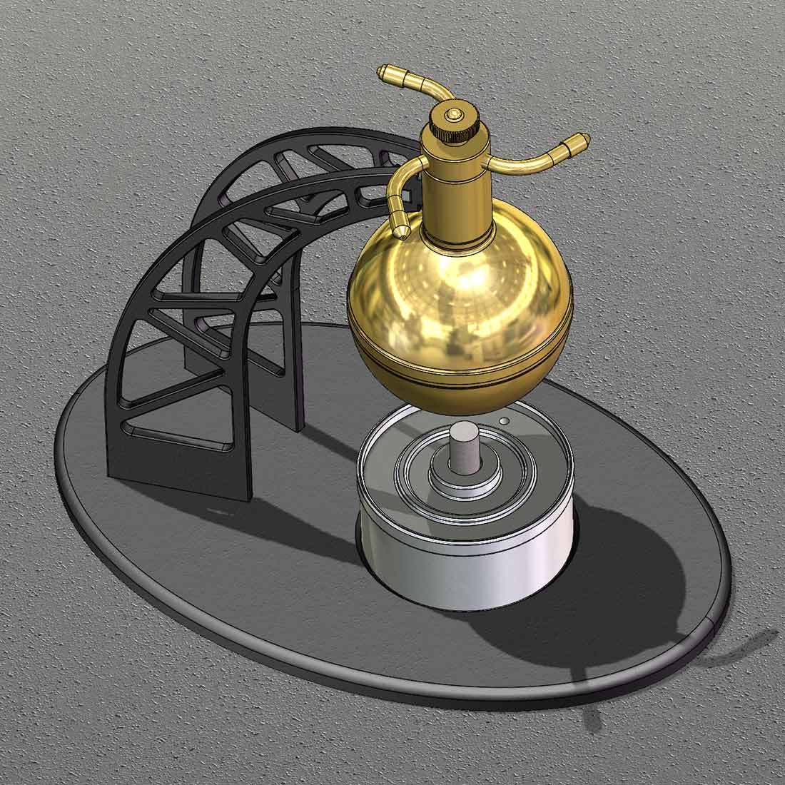 UFO Spin Suspension DIY Metal Steam Engine Model Kit Science Gift-helloworld7