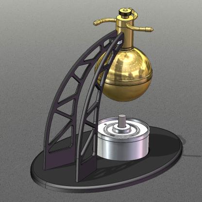 UFO Spin Suspension DIY Metal Steam Engine Model Kit Science Gift-helloworld7