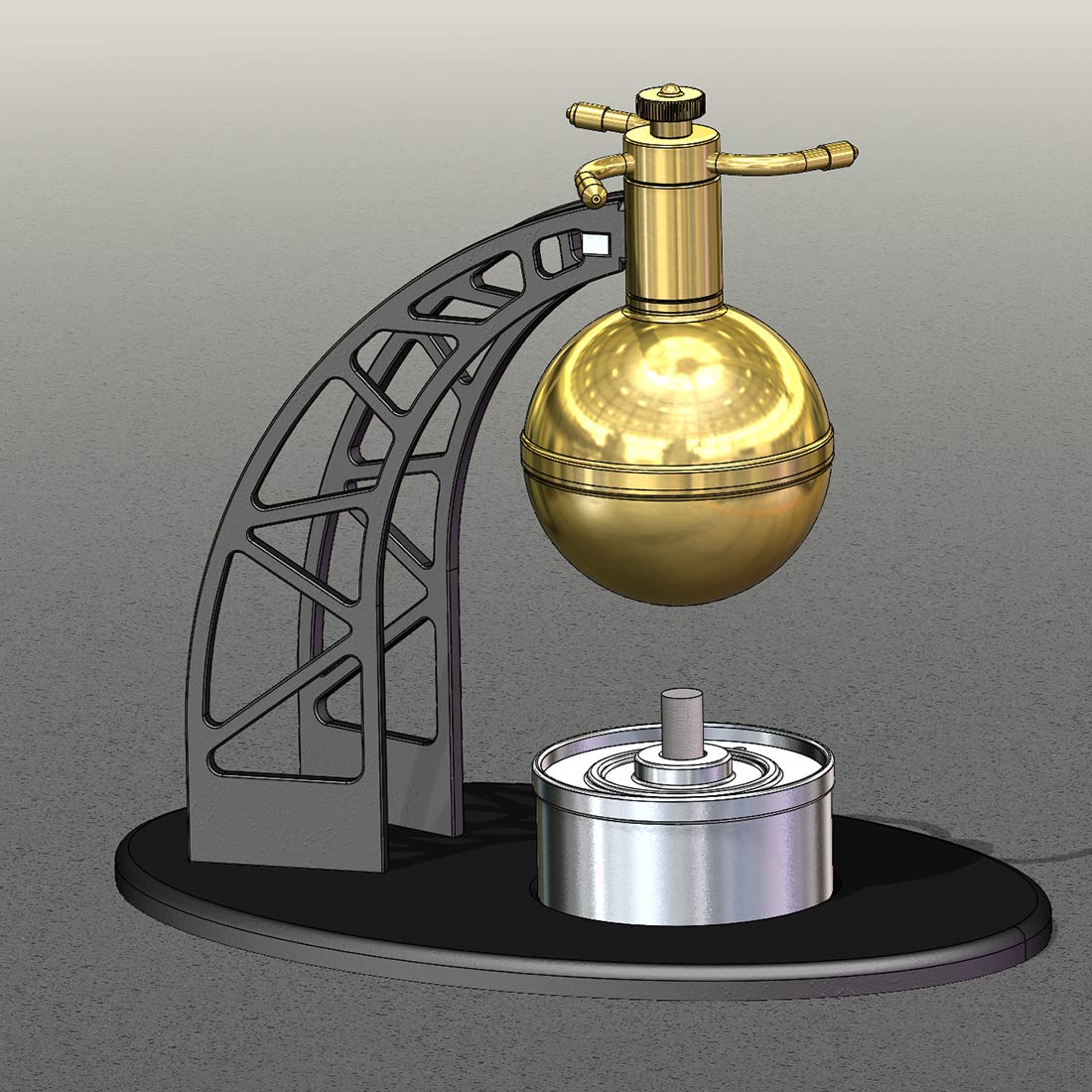 UFO Spin Suspension DIY Metal Steam Engine Model Kit Science Gift-helloworld7