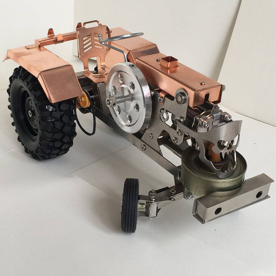 Alcohol Powered Mini Tractor Stirling Engine Model Metal Mechanical Physics Experiment Toy