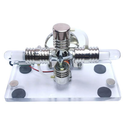 Alpha Type Horizontal Opposed Stirling Engine Model with Generator Science Gift