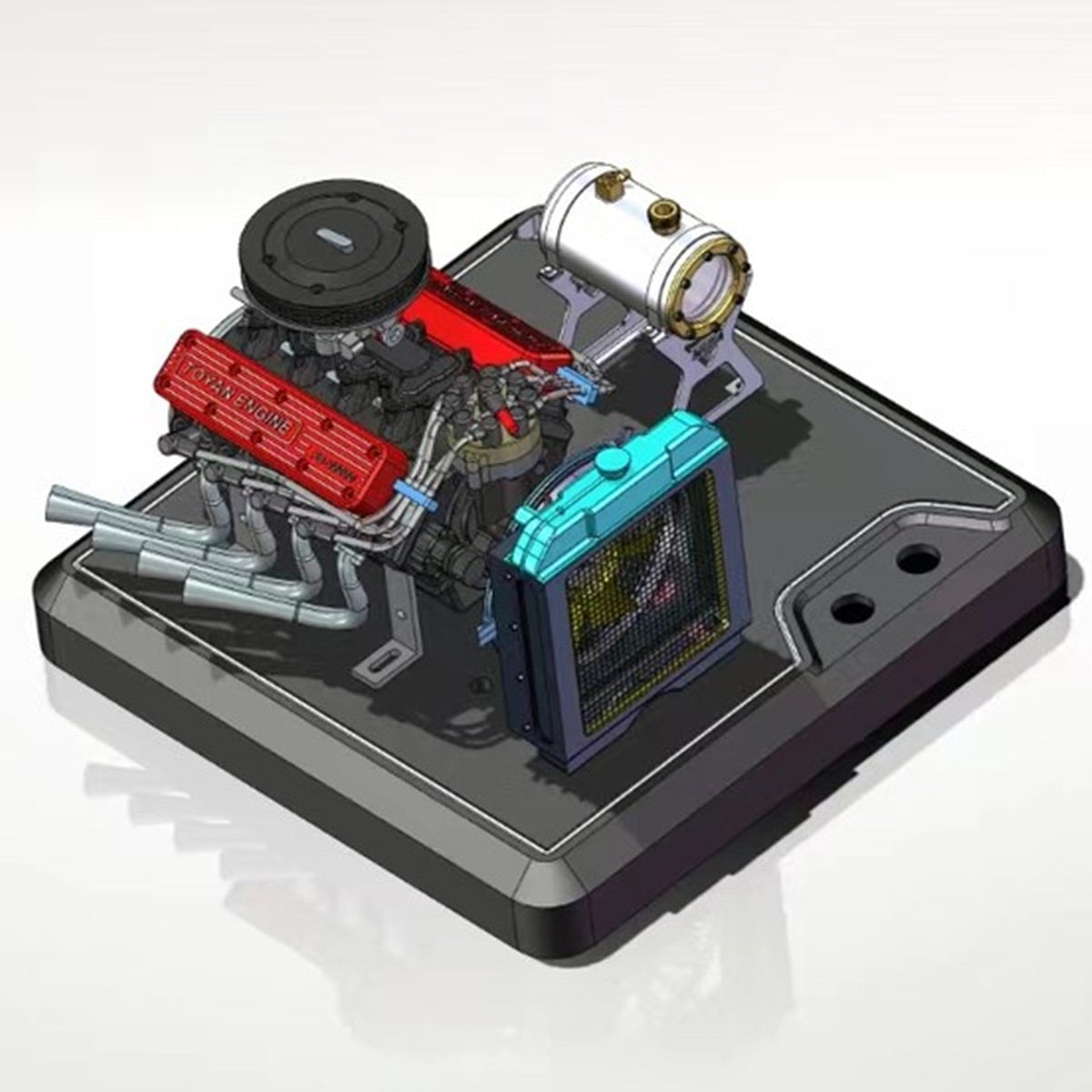 Aluminum Alloy Base Stand Kit for TOYAN V8 FS-V800WGPC Gasoline Engine Model-helloworld7