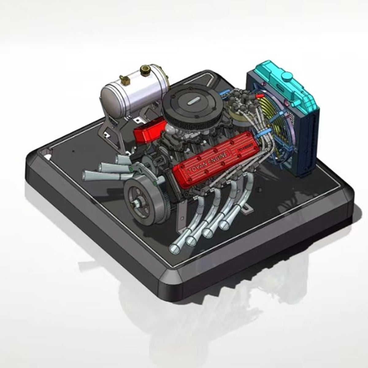 TOYAN FS-V800WGPC DIY V8 Gasoline Engine Model Kit Water Cooled 4 Stroke-helloworld7