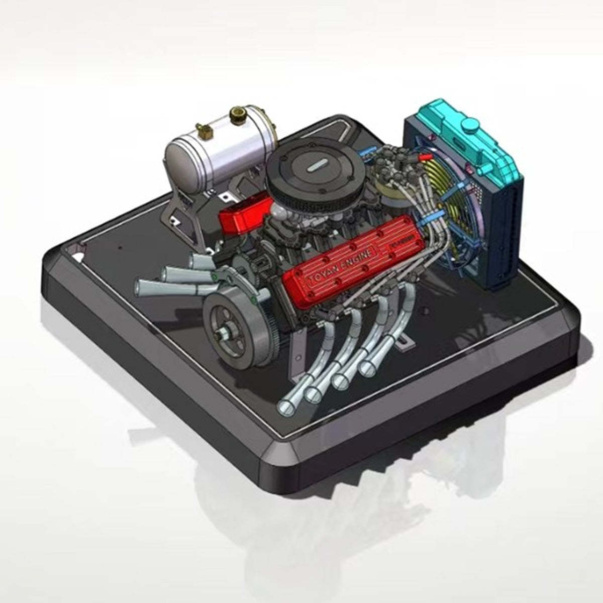 TOYAN FS-V800WGPC DIY V8 Gasoline Engine Model Kit Water Cooled 4 Stroke-helloworld7