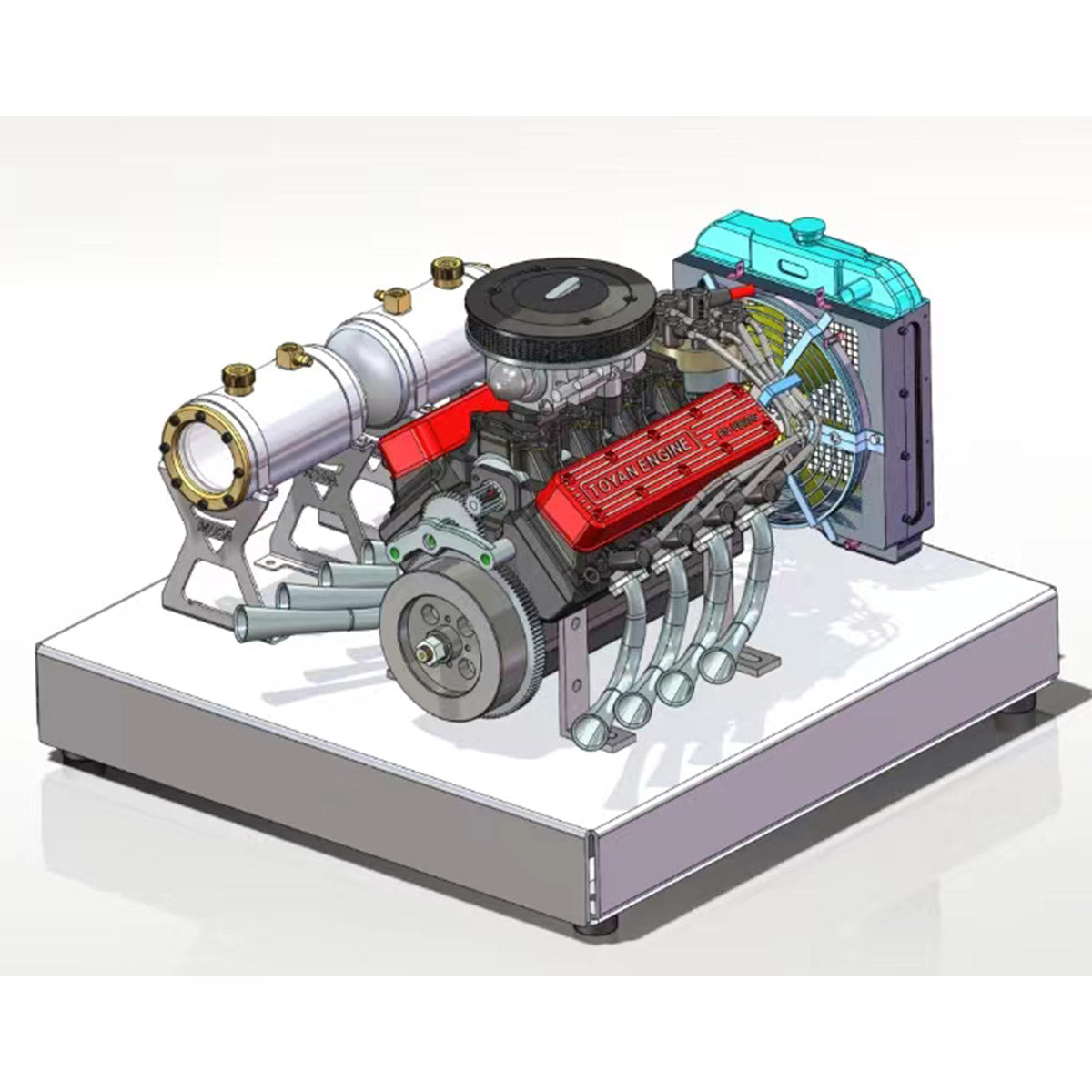 TOYAN FS-V800WGPC DIY V8 Gasoline Engine Model Kit Water Cooled 4 Stroke-helloworld7