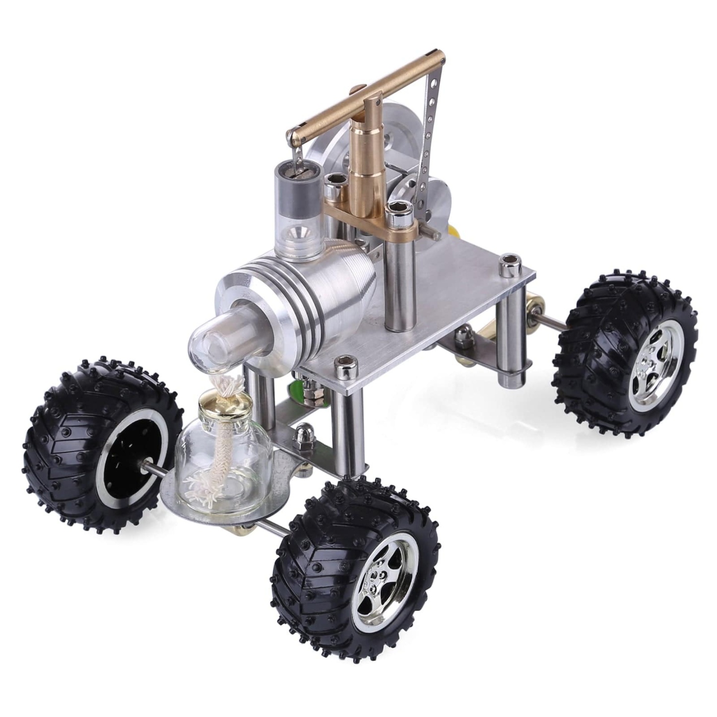 Balance Type Single Cylinder Stirling Engine Car Model Hot Air Motor STEM Gift