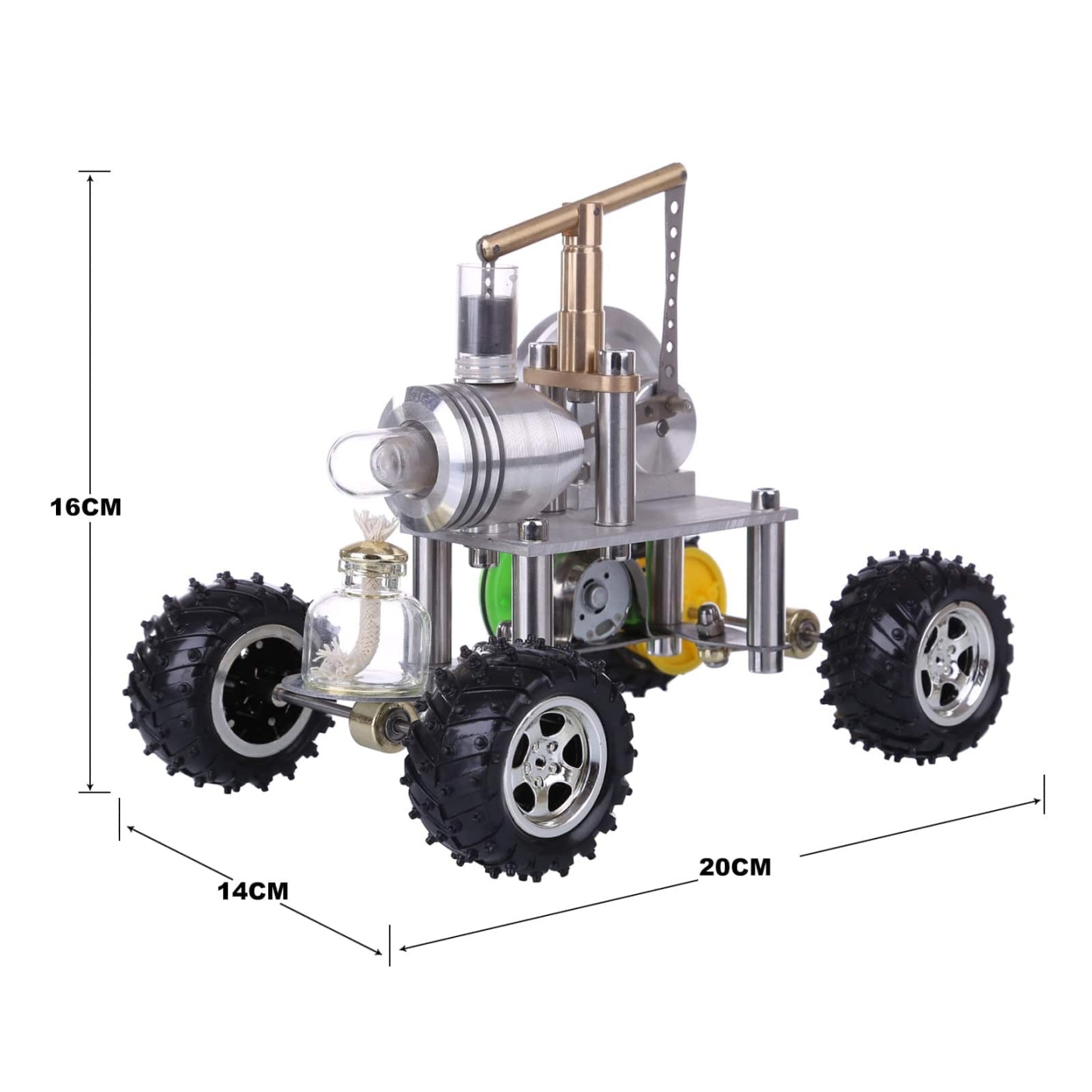 Balance Type Single Cylinder Stirling Engine Car Model Hot Air Motor STEM Gift