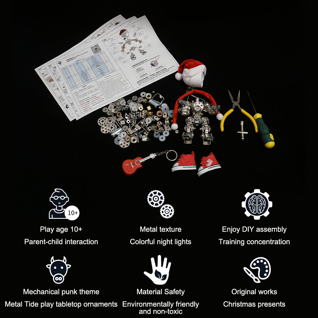 Bluetooth Musical Tesla Coil Christmas Santa Claus Edition DIY Kit 10cm Arc Science Toy-helloworld7